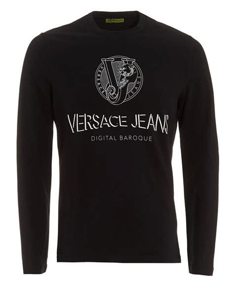 versace full sleeve t shirt|versace long sleeve shirt men.